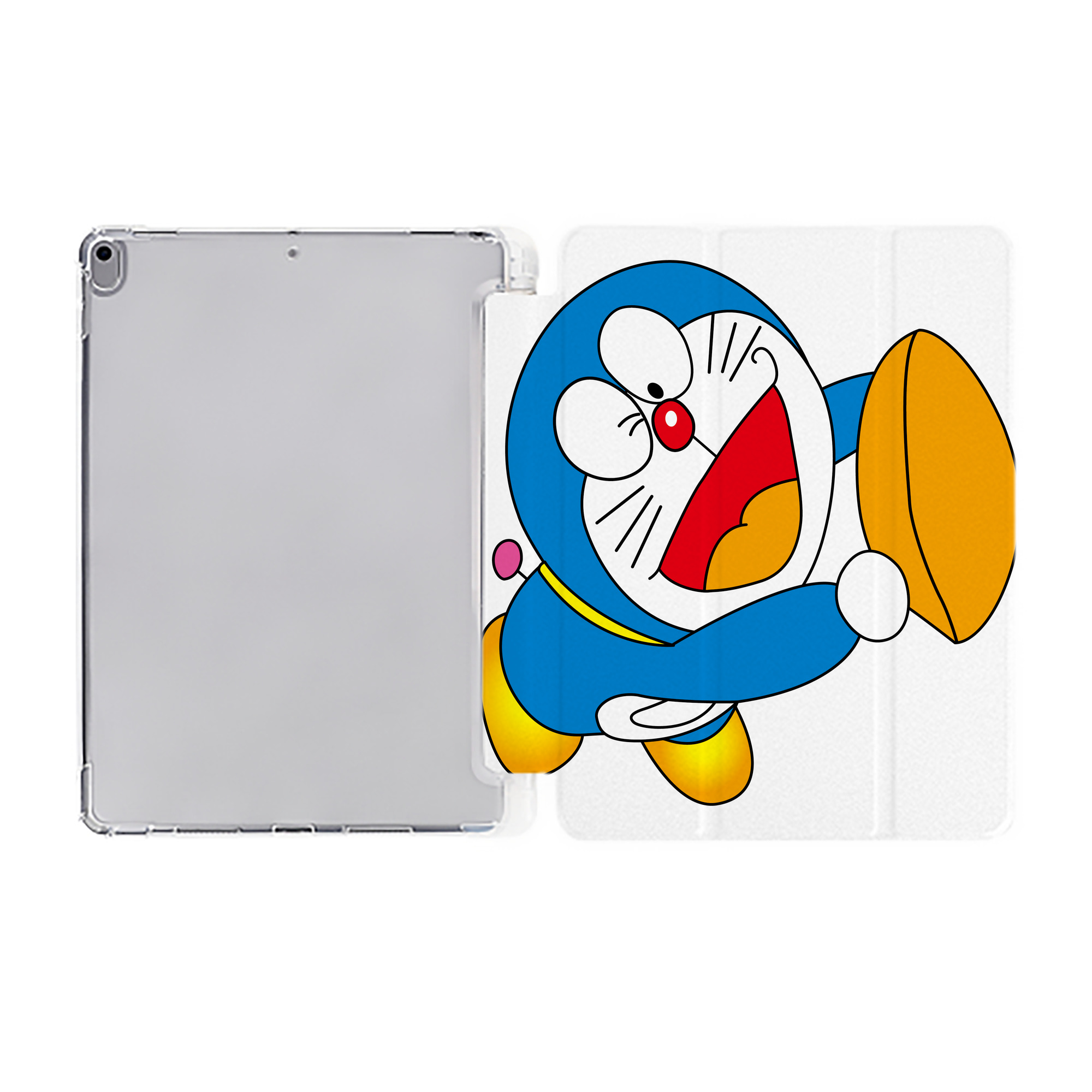 （画像用） ドラえもん Doraemon IPad ケース ペン収納付き 三つ折りスタンド PUレザー×シリコン 対応機種9.5/10.5/10.9インチ